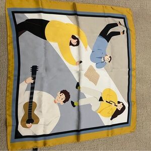 Abstract Yellow and Blue Scarf